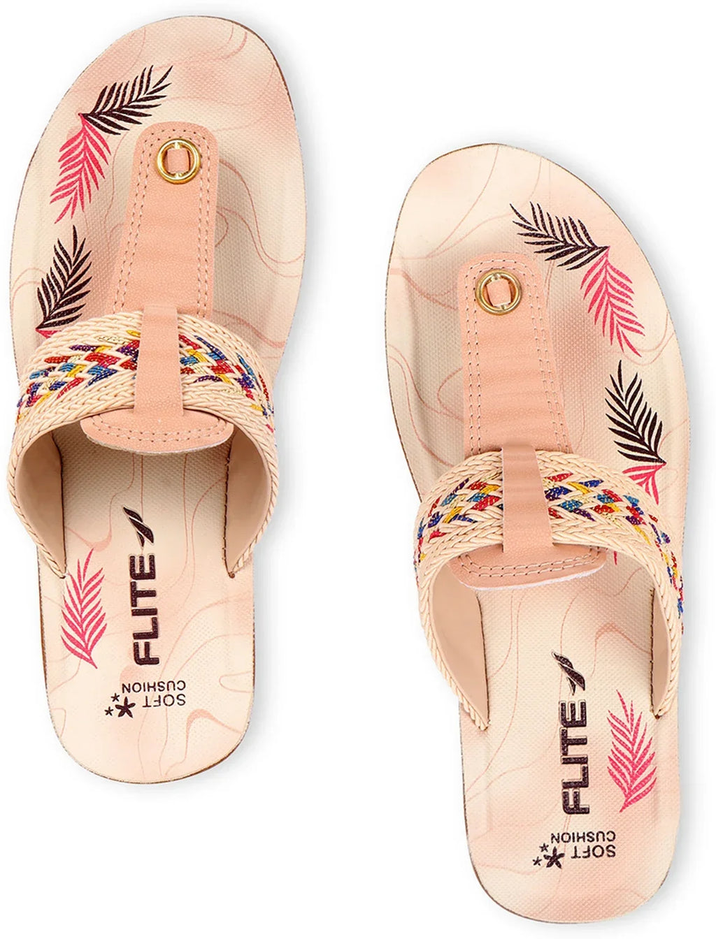 FLITE Women Slippers (Beige , 8)